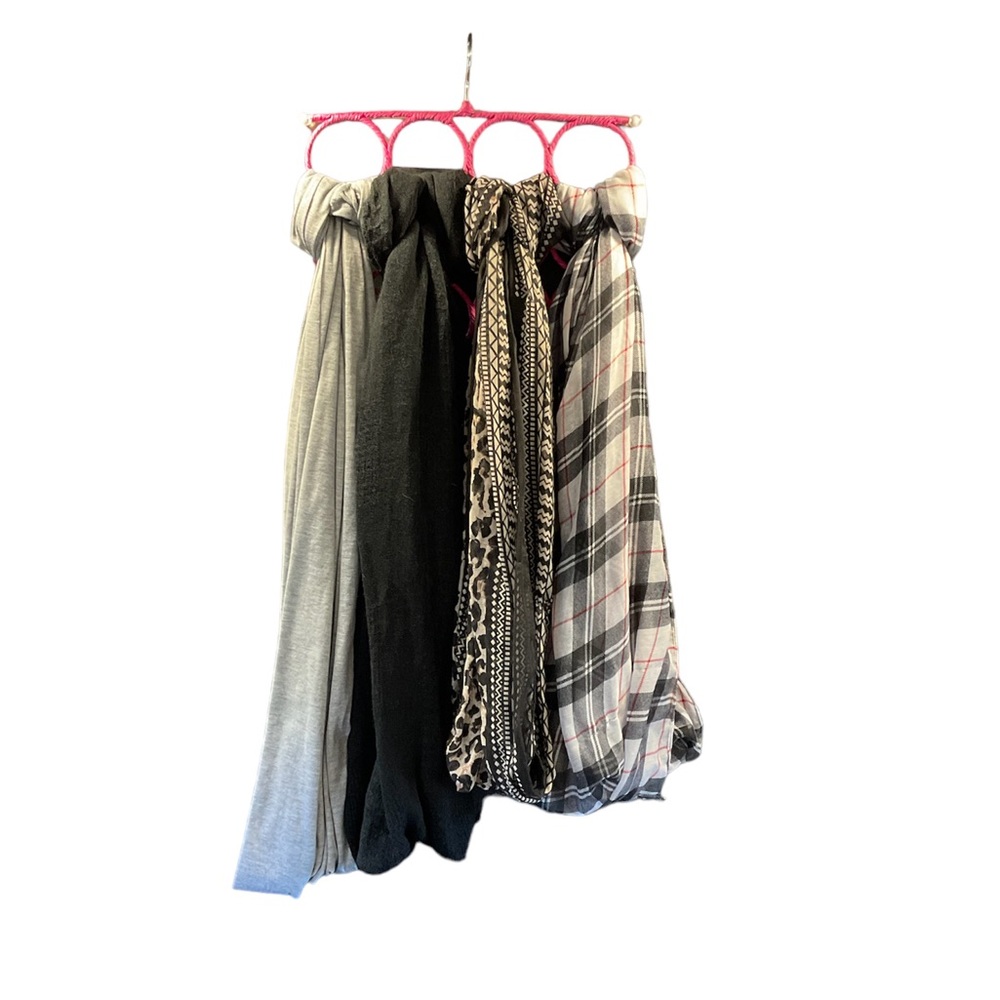 4 Scarves Fall scarves Leopard Solid